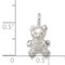 Sterling Silver Teddy Bear Charm Pendant Jewelry 19mm x 10mm
